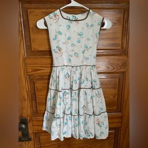 Vintage handmade cotton boll southern belle dress